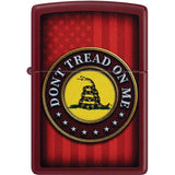 Zippo Dont Tread On Me Lighter Merlot Finish - Collectible Patriotic Gift For Outdoors Enthusiasts by Zippo