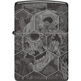 Zippo Mushroom Skulls Lighter - 360 Photo Design On High Polish Black Ice Finish, Boxed Gift For Collectors by Zippo