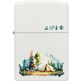 Zippo Nature Retreat Lighter - White Matte Finish Gift Boxed Windproof Lighter For Outdoor Enthusiasts by Zippo