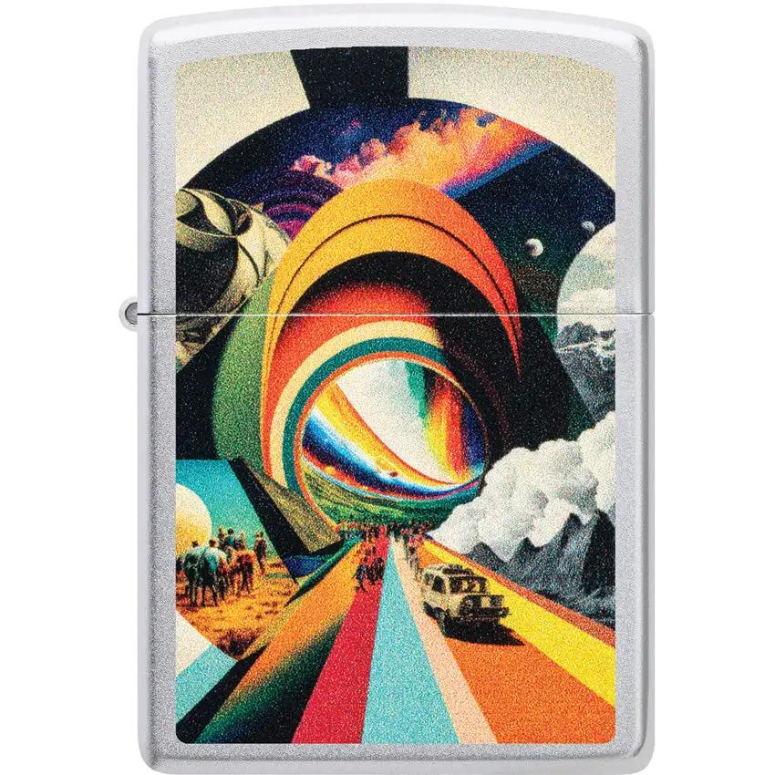 Zippo Travel Lighter Satin Chrome - Compact Portable Gift for Travelers and Collectors by Zippo