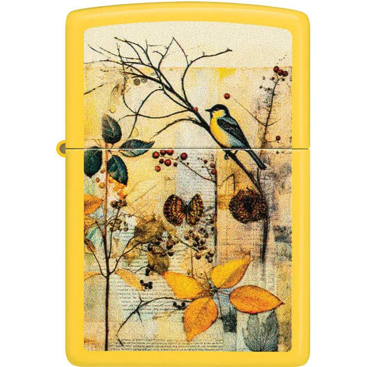 Zippo Lighter Scrapbook Bird Sunflower Design - Collectible Gift for Fans and Collectors by Zippo