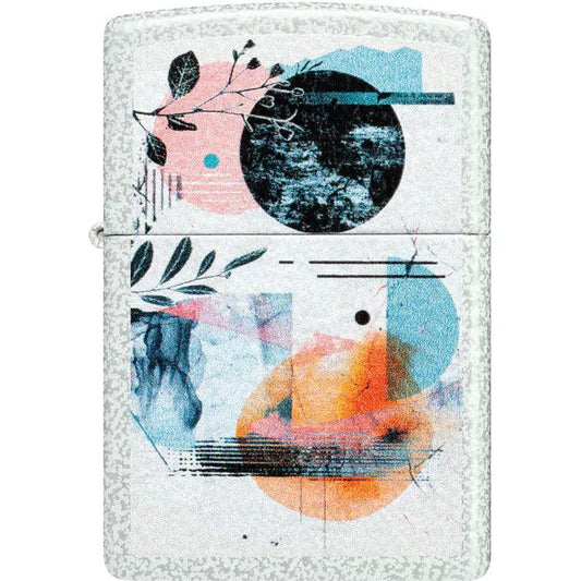 Zippo Abstract Collage Lighter - Glacier Finish Gift-Ready Collectible Boxed For Collectors by Zippo