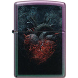 Zippo Dark Heart Iridescent Lighter - Iridescent Finish That Shifts Color In Light Gift Box Included by Zippo