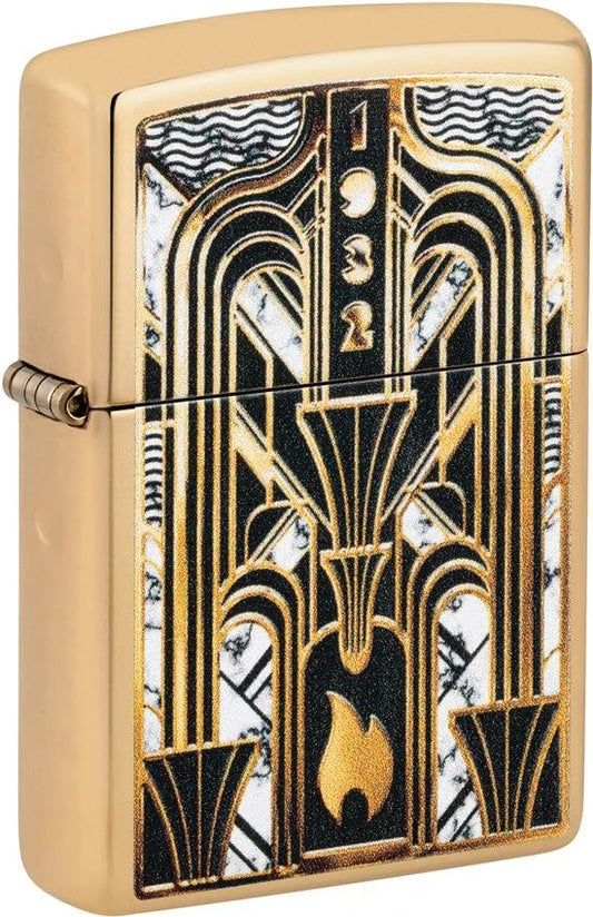 Zippo Art Deco Flame Lighter 46585 by Zippo