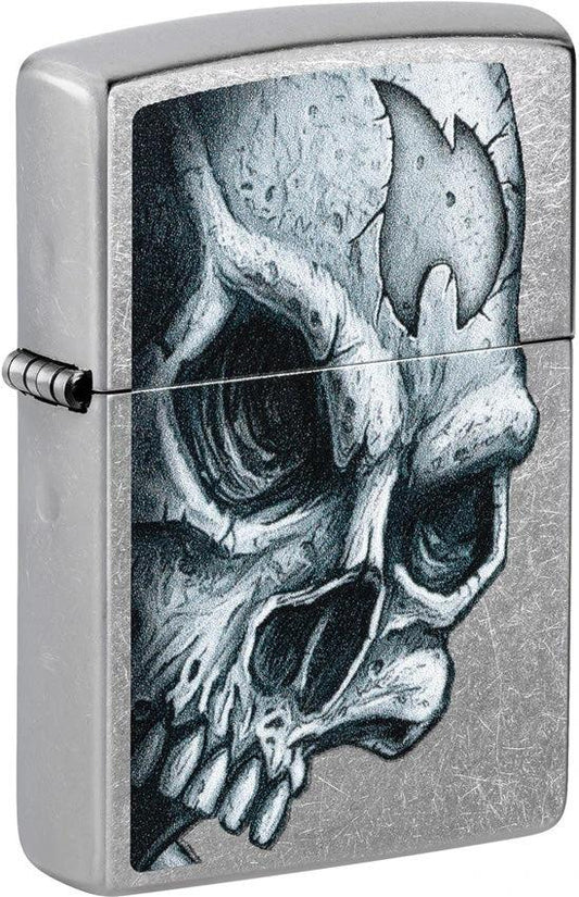 Zippo Skull And Flame Lighter 46587 by Zippo