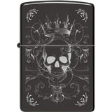 Zippo Royal Skull Lighter - High Polish Black Ice Finish For Collectors And Enthusiasts by Zippo