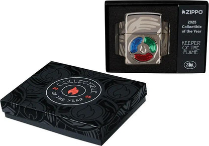 Zippo Collectible Of The Year 2025 Collector's Edition Deep Carve 360 Photo Image Armor Black Ice - Premium Craft by Zippo
