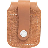 Zippo Lighter Pouch Leather Belt Clip Camel Secure 2 Inch Belt Loop Keeps Windproof Lighters Ready Outdoors by Zippo