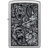 Zippo Jungle Design Lighter Street Chrome 48567 - Bold Jungle Motif For Outdoors And Collectors by Zippo