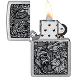 Zippo Jungle Design Lighter Street Chrome 48567 - Bold Jungle Motif For Outdoors And Collectors by Zippo