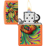 Zippo Sunglass Woman Design Lighter 48580 - Bold Orange Finish for Collectors Gift Ready by Zippo