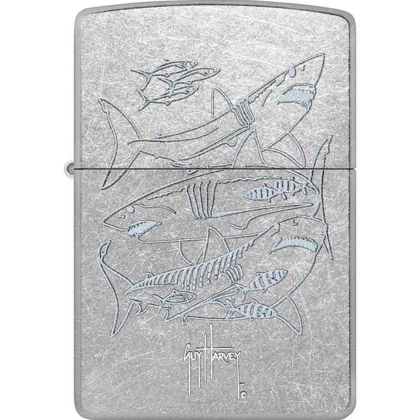 Zippo Iconic Lighter Guy Harvey Design Street Chrome - Boxed Gift For Collectors And Outdoor Enthusiasts by Zippo