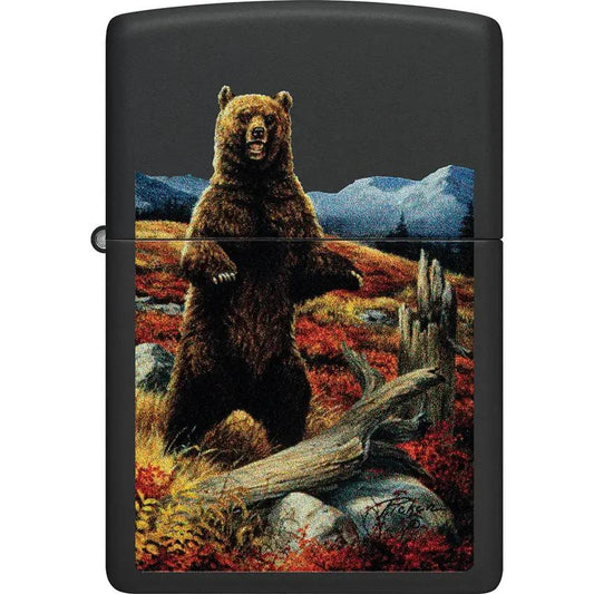 Zippo Linda Picken Lighter 48597 - Black Matte Finish Pocket Sized Boxed Gift for Collectors by Zippo