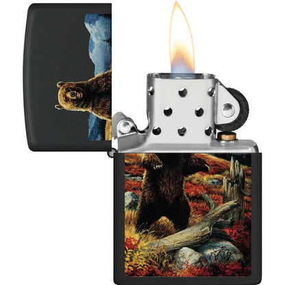 Zippo Linda Picken Lighter 48597 - Black Matte Finish Pocket Sized Boxed Gift for Collectors by Zippo