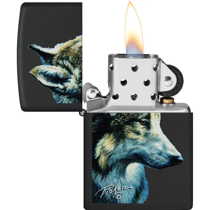 Zippo Linda Picken Lighter 48598 - Black Matte Finish Boxed Gift for Collectors and Fans by Zippo