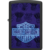 Zippo Harley-Davidson Engine Lighter - Matte Black Boxed For Harley Enthusiasts And Biker Collectors by Zippo