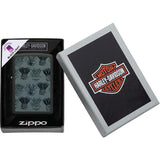 Zippo Harley-Davidson Engine Lighter - Matte Black Boxed For Harley Enthusiasts And Biker Collectors by Zippo