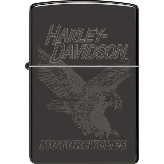 Zippo Harley-Davidson Eagle Lighter - Black Ice Finish Officially Licensed For Harley Enthusiasts, Boxed by Zippo