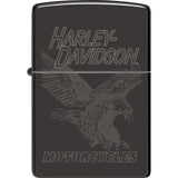 Zippo Harley-Davidson Eagle Lighter - Black Ice Finish Officially Licensed For Harley Enthusiasts, Boxed by Zippo