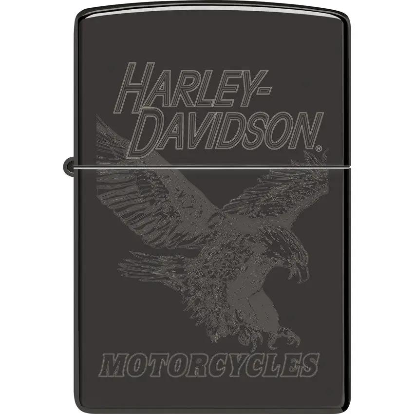 Zippo Harley-Davidson Eagle Lighter - Black Ice Finish Officially Licensed For Harley Enthusiasts, Boxed by Zippo