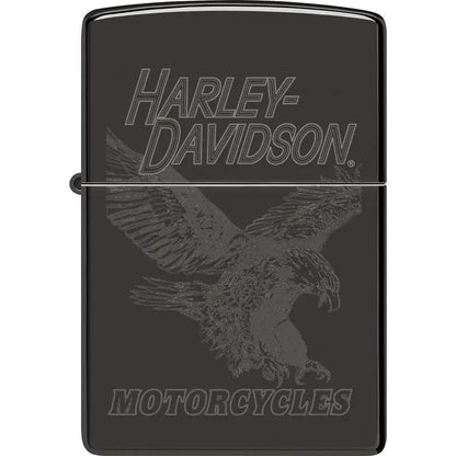 Zippo Harley-Davidson Eagle Lighter - Black Ice Finish Officially Licensed For Harley Enthusiasts, Boxed by Zippo