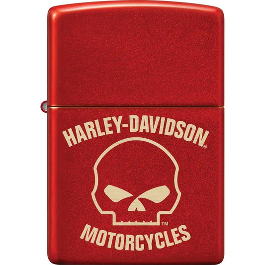 Zippo Harley Davidson Lighter Red Matte Boxed - Official Licensed Collectible For Motorcycle Fans by Zippo