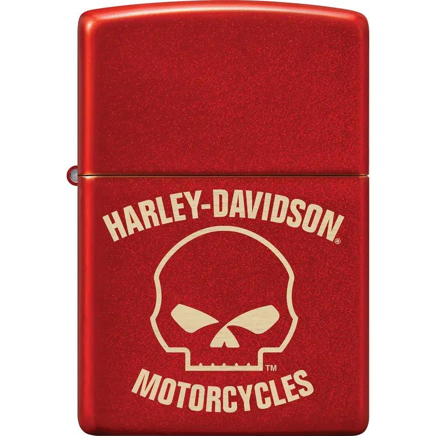 Zippo Harley Davidson Lighter Red Matte Boxed - Official Licensed Collectible For Motorcycle Fans by Zippo