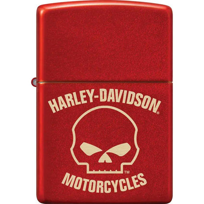 Zippo Harley Davidson Lighter Red Matte Boxed - Official Licensed Collectible For Motorcycle Fans by Zippo