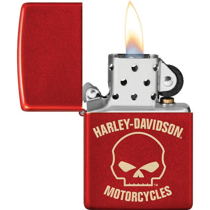 Zippo Harley Davidson Lighter Red Matte Boxed - Official Licensed Collectible For Motorcycle Fans by Zippo