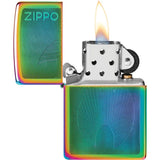 Zippo Dimensional Flame Design Lighter - Iridescent Finish Boxed Gift for Collectors and Outdoor Enthusiasts by Zippo