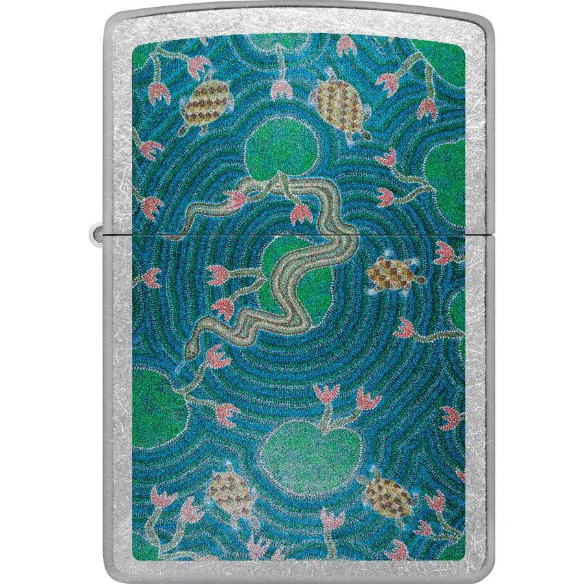 Zippo Lighter Gumbula Design By John Smith Street Chrome - Compact Collectible Lighter With Distinctive Artwork by Zippo