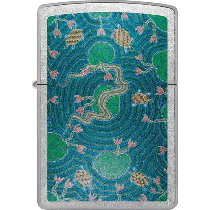 Zippo Lighter Gumbula Design By John Smith Street Chrome - Compact Collectible Lighter With Distinctive Artwork by Zippo