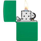Zippo Grass Green Matte Lighter - Durable Outdoor Ready Finish For Collectors And Everyday Use by Zippo