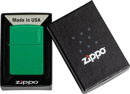 Zippo Grass Green Matte Lighter - Distinctive Grass Green Finish, Boxed Gift for Outdoorsmen and Collectors by Zippo