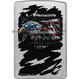 Zippo Buck Wear Eagle Design Lighter - Rugged Americana Collectible With Street Chrome Finish by Zippo