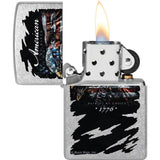 Zippo Buck Wear Eagle Design Lighter - Rugged Americana Collectible With Street Chrome Finish by Zippo