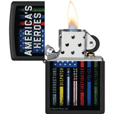 Zippo BuckMark Americas Heroes Lighter Boxed - Collectible Black Matte Finish For Gun Enthusiasts by Zippo