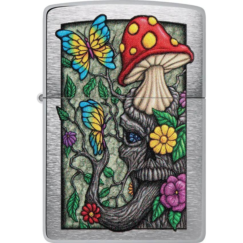 Zippo Freaky Nature Lighter - Brushed Chrome Finish Authentic Gift For Collectors And Outdoor Enthusiasts by Zippo