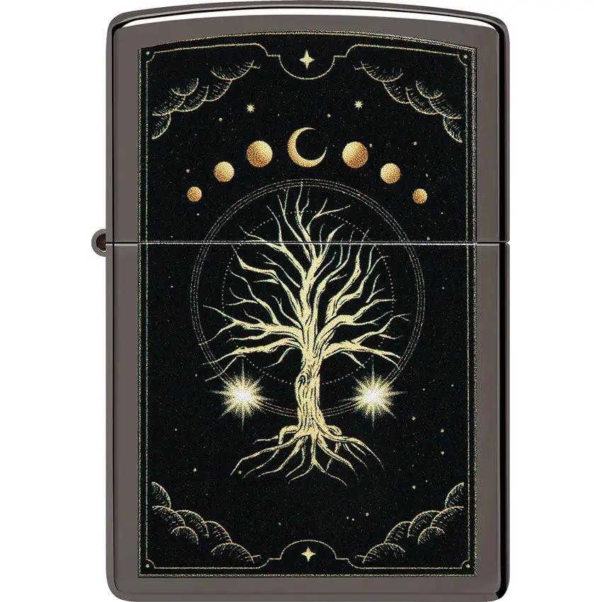 Zippo Mystic Nature Lighter 48636 - Black Ice Windproof Flame For Outdoor Enthusiasts by Zippo
