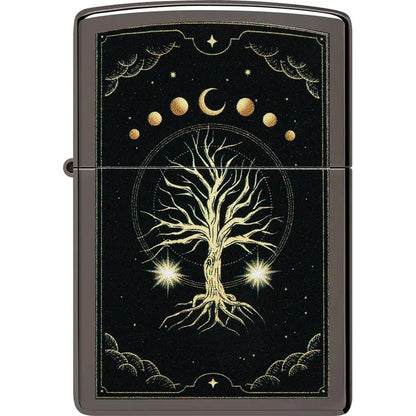 Zippo Mystic Nature Lighter 48636 - Black Ice Windproof Flame For Outdoor Enthusiasts by Zippo