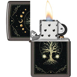 Zippo Mystic Nature Lighter 48636 - Black Ice Windproof Flame For Outdoor Enthusiasts by Zippo