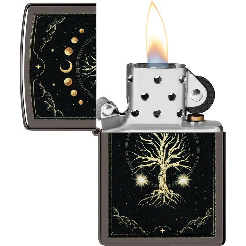 Zippo Mystic Nature Lighter 48636 - Black Ice Windproof Flame For Outdoor Enthusiasts by Zippo