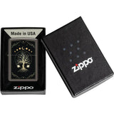 Zippo Mystic Nature Lighter 48636 - Black Ice Windproof Flame For Outdoor Enthusiasts by Zippo