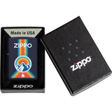 Zippo Outdoor Logo Navy Matte Lighter 48639 - Durable Outdoor Essential For Campers by Zippo