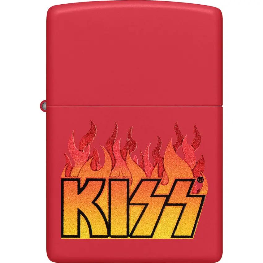 Zippo KISS Lighter Red Matte 48642 - Official Licensed Rock Fan Gift Boxed Limited Edition by Zippo