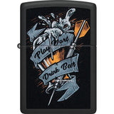 Zippo Darts Design Lighter - Black Matte Finish, Portable 2.25 Inch Gift for Dart Lovers and Collectors by Zippo