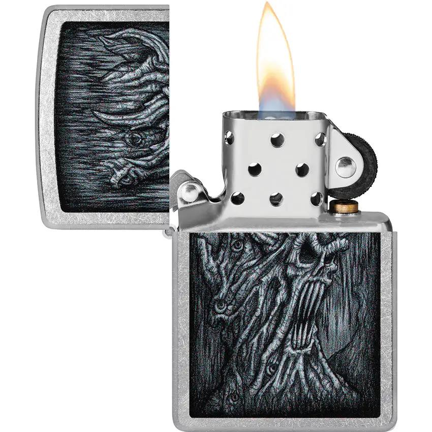 Zippo Evil Tree Lighter - Street Chrome Finish Official Zippo Store Exclusive For Collectors by Zippo