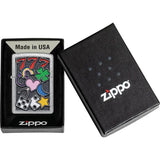 Zippo All Luck Lighter 48682 - Street Chrome Finish Gift Boxed For Collectors And Smokers by Zippo