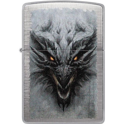 Zippo Dragon Lighter Linen Weave Finish - Boxed Gift for Collectors and Premium Iconic Fire Starter by Zippo