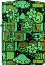 Zippo Abstract Lighter - Glow In The Dark Finish Collectible Gift Boxed For Collectors by Zippo